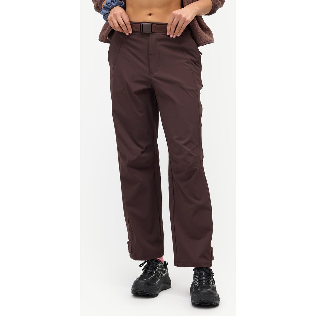 Halfdays Bastille High Waist Ripstop Pants In Brown