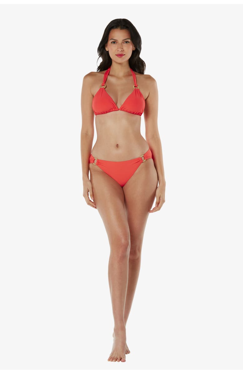 HELEN JON Ring String Bra, Alternate, color, Coral