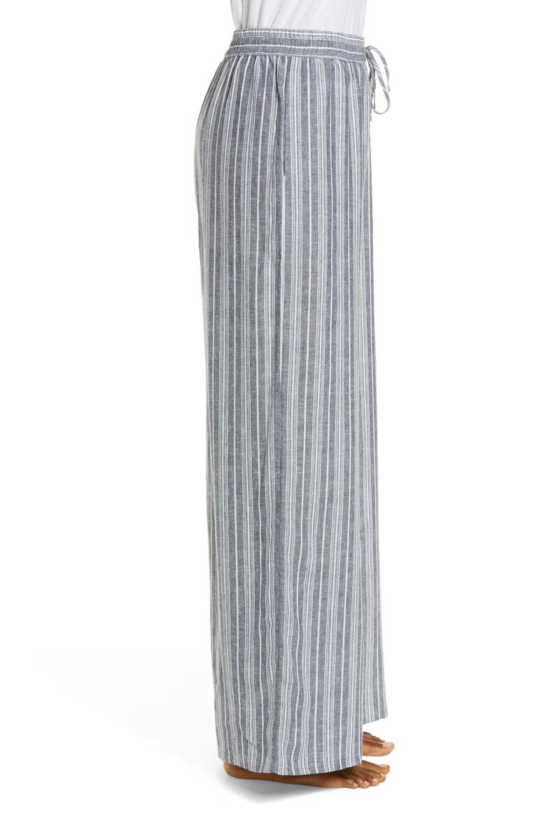 Romantic Linen Blend Pajama Pants, Alternate, color, NAVY PEACOAT LINEN STRIPE