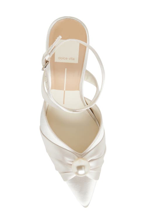 Dolce Vita Kaysey Ankle Strap Pump In Vanilla Satin
