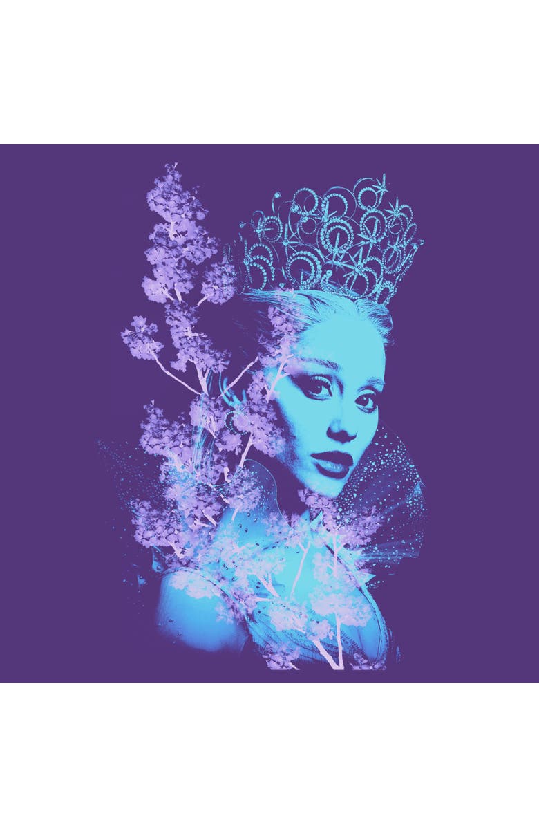 Wicked: For Good Men's Wicked For Good Glinda Double Exposure Portrait Graphic T-Shirt, Alternate, color, Purple