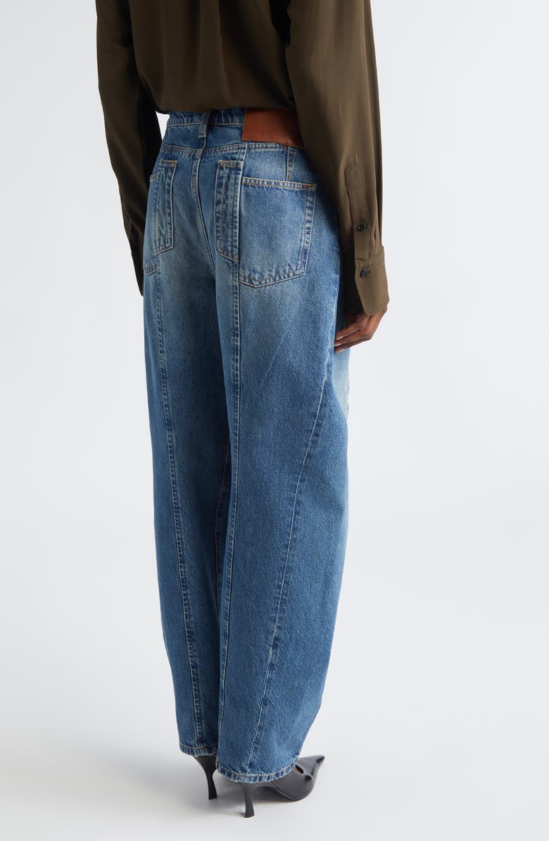 Victoria Beckham Curved Leg Jeans, Alternate, color, Classic Blue Wash