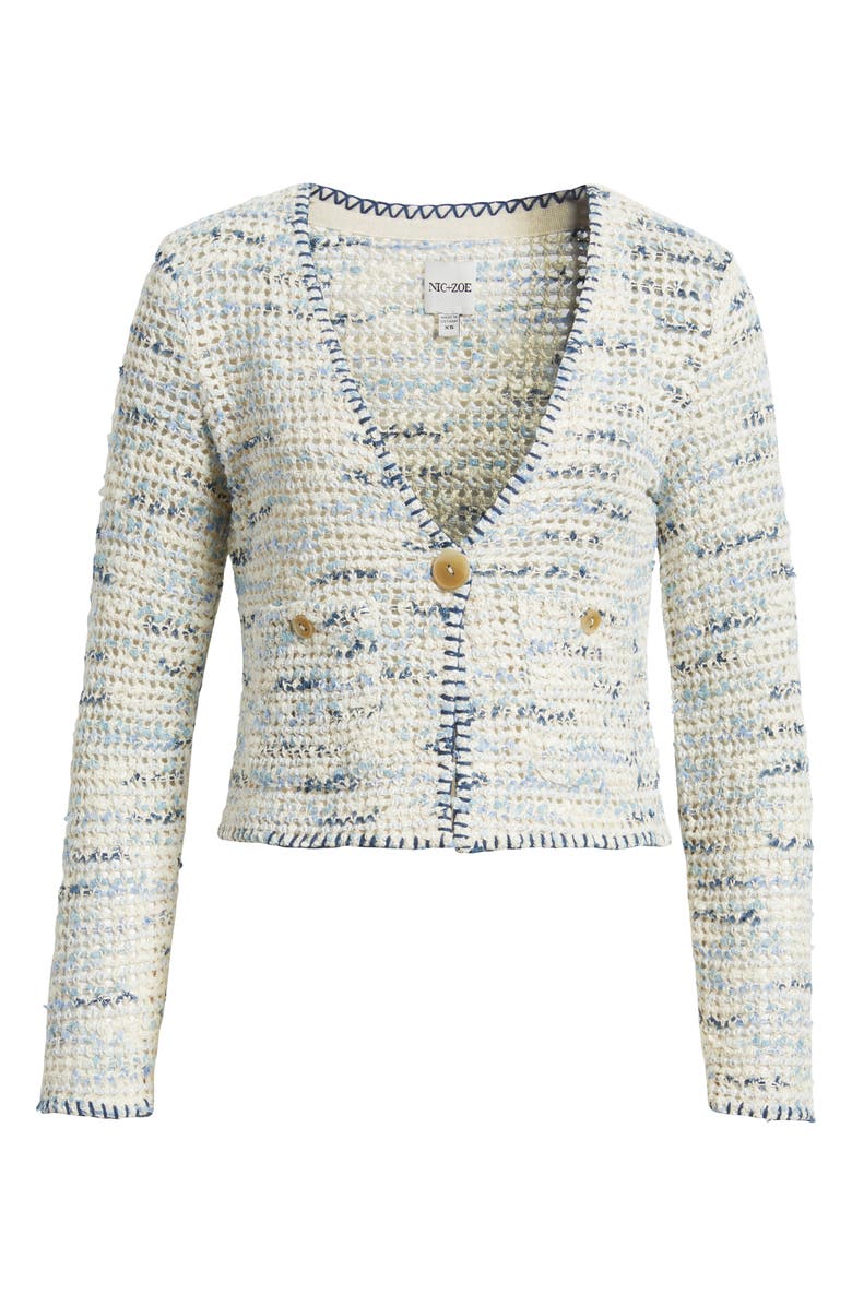 NIC+ZOE Misty Dawn Cardigan, Main, color, Indigo Multi
