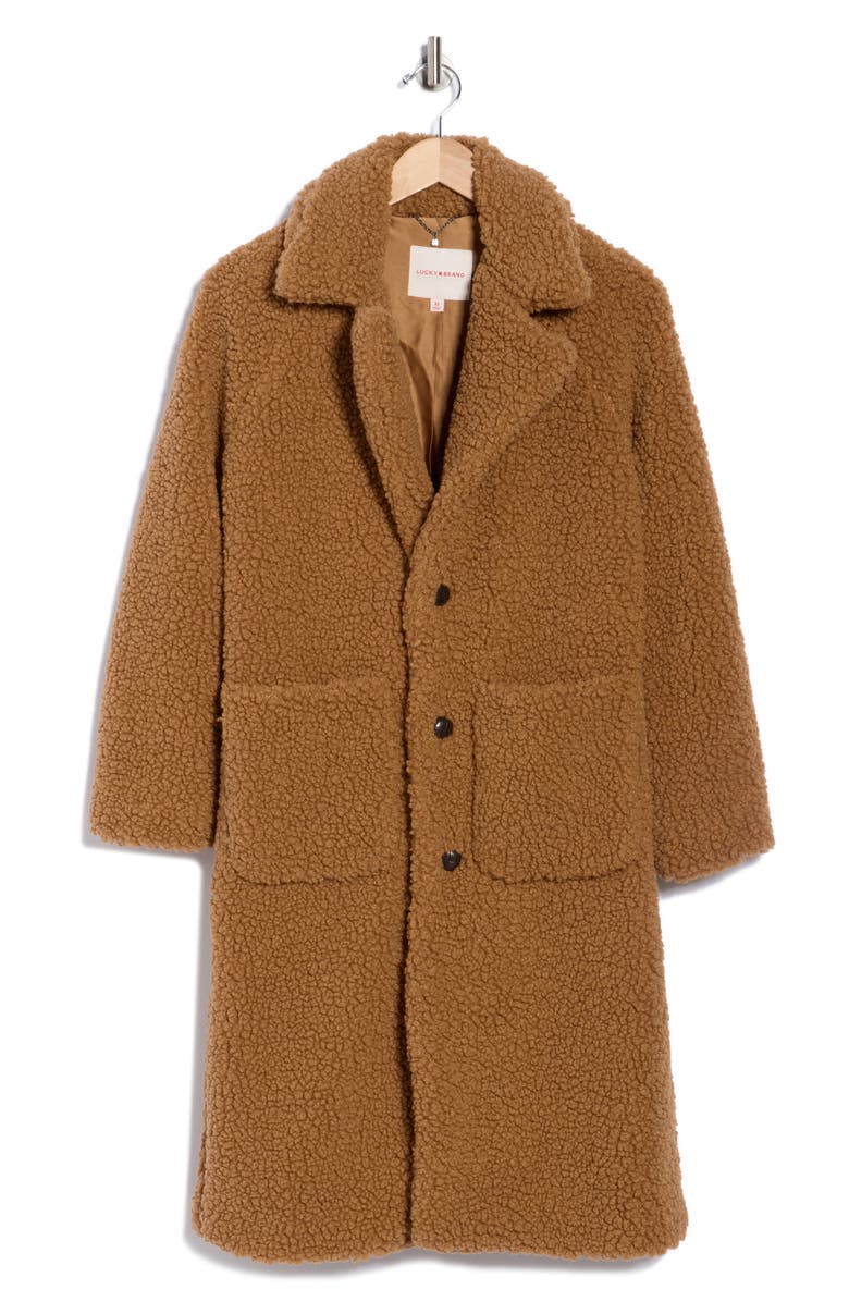 Lucky Brand Missy Teddy Coat, Alternate, color, Cappuccino