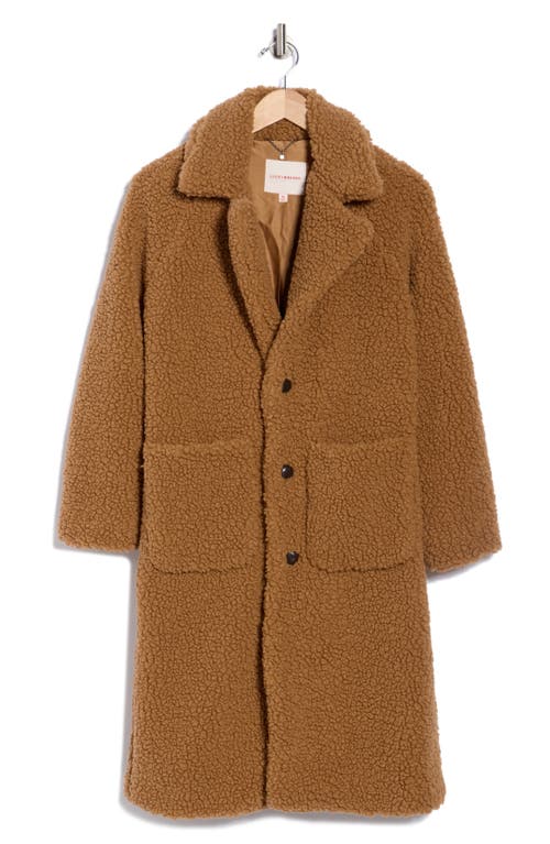 Lucky Brand Missy Teddy Coat In Brown