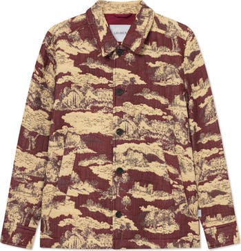 【2plan】Ruins check overshirt Les Deux Jaiden Ruins Jacquard Overshirt | Nordstrom