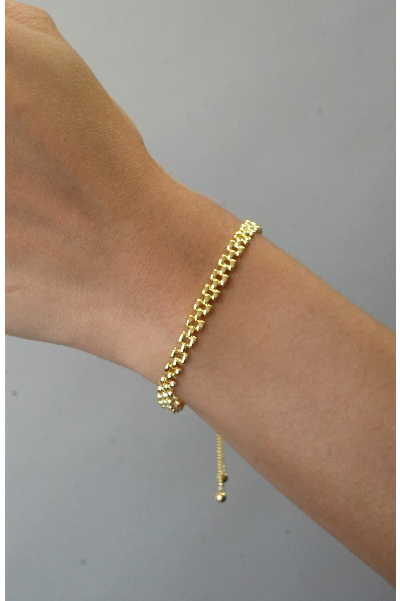 Dainty Panthera Slider Bracelet, Alternate, color, GOLD