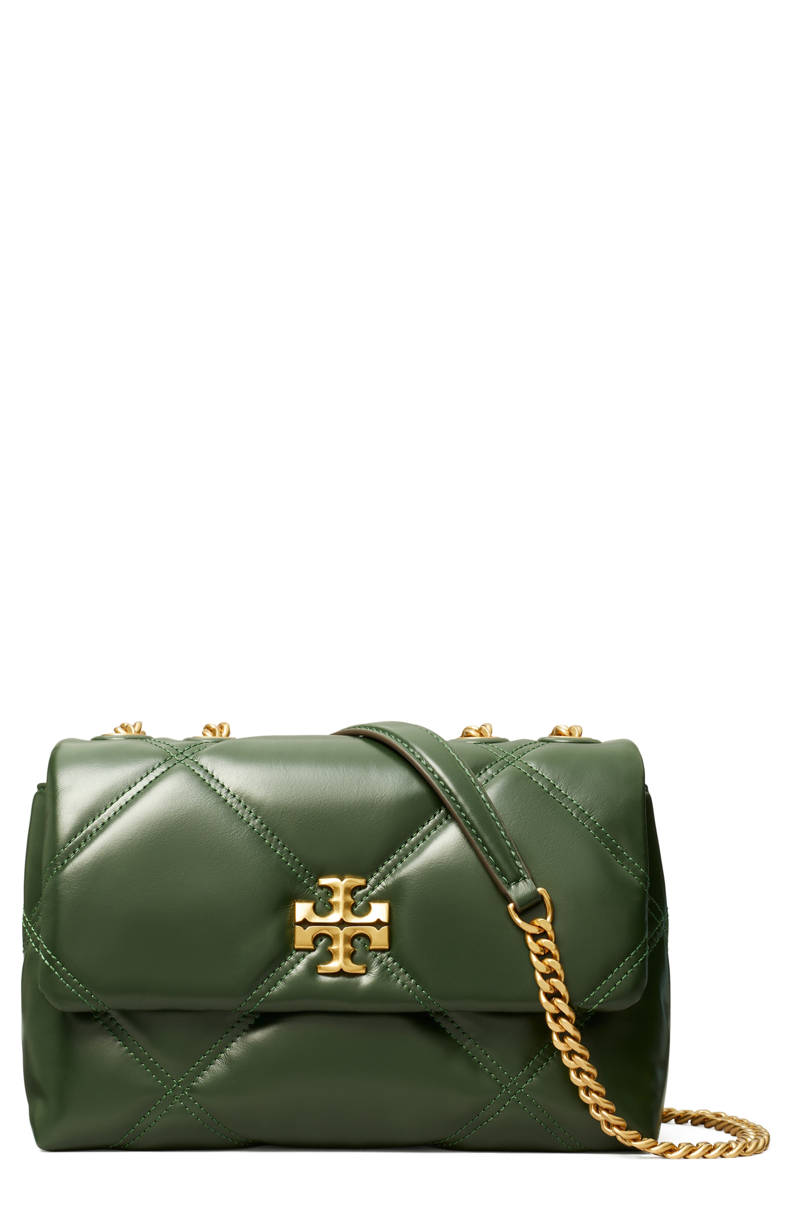 Tory Burch Small Kira Diamond Quilted Convertible Leather Shoulder Bag, Main, color, 