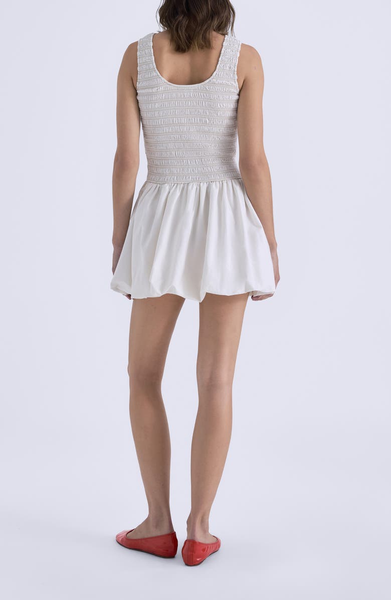 Pistola Ilona Smocked Bodice Fit & Flare Minidress, Alternate, color, Soft White