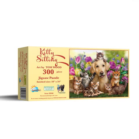 KItty Sitting 300 piece Jigsaw Puzzle for Adults