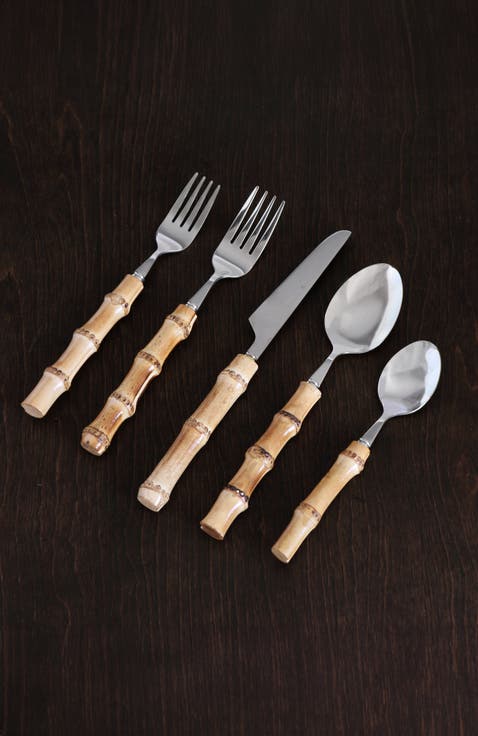 VIDA Cane Stainless Flatware II Set of 5