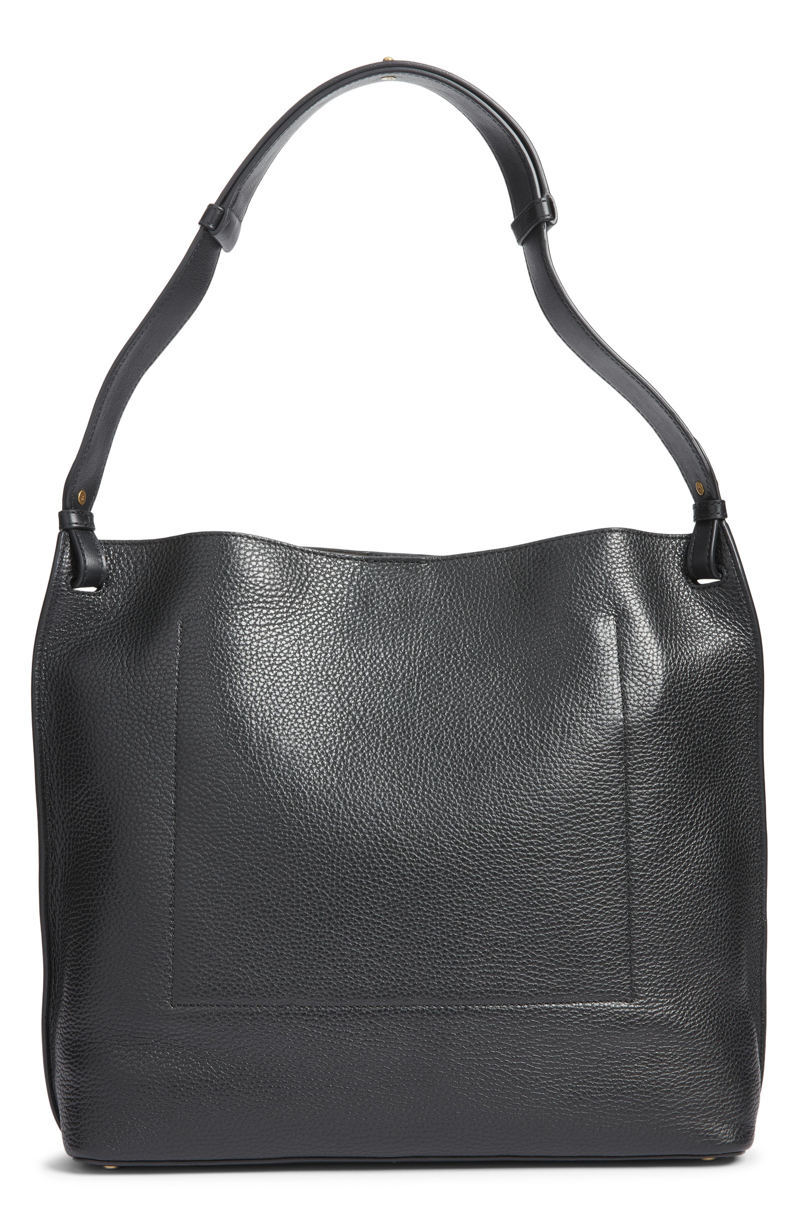 Vince Ava Hobo Shoulder Bag, Alternate, color, Black