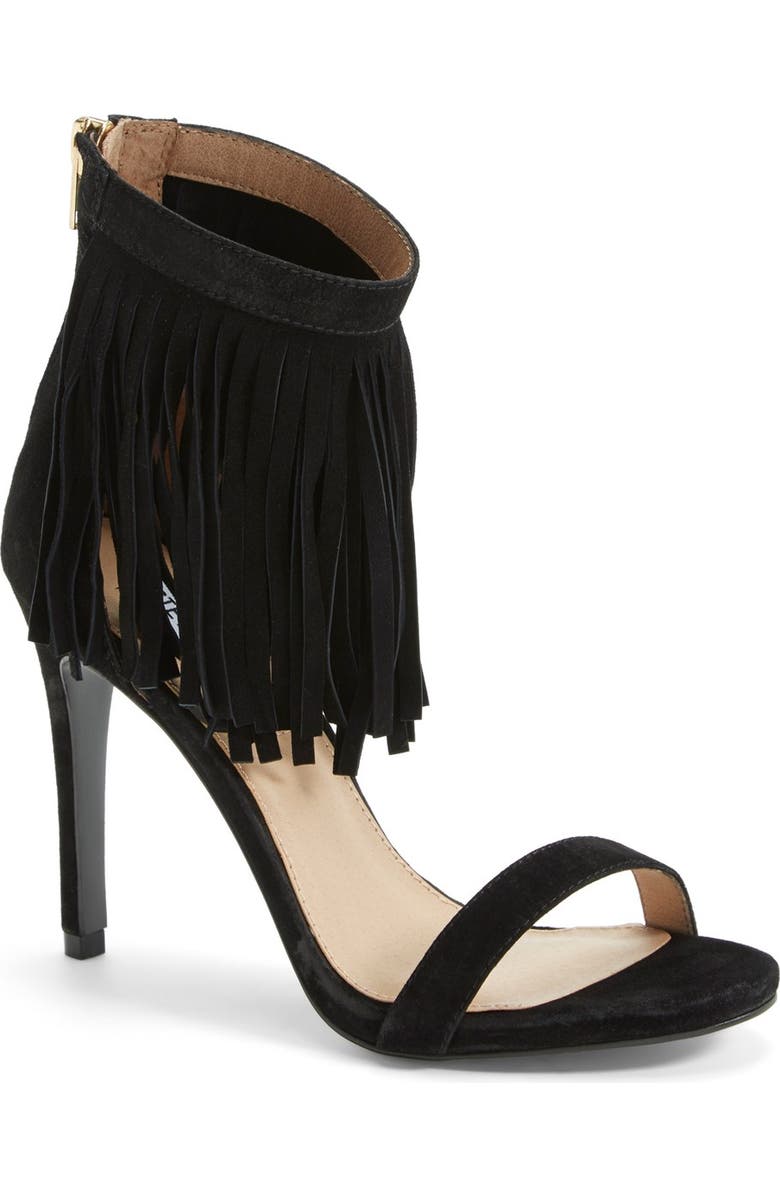 Steve Madden 'Staarz' Ankle Fringe Sandal, Main, color,