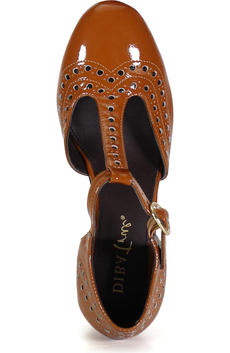 Diba True JUKE BOX Leather T Strap Mary Jane Heel, Alternate, color, Tan