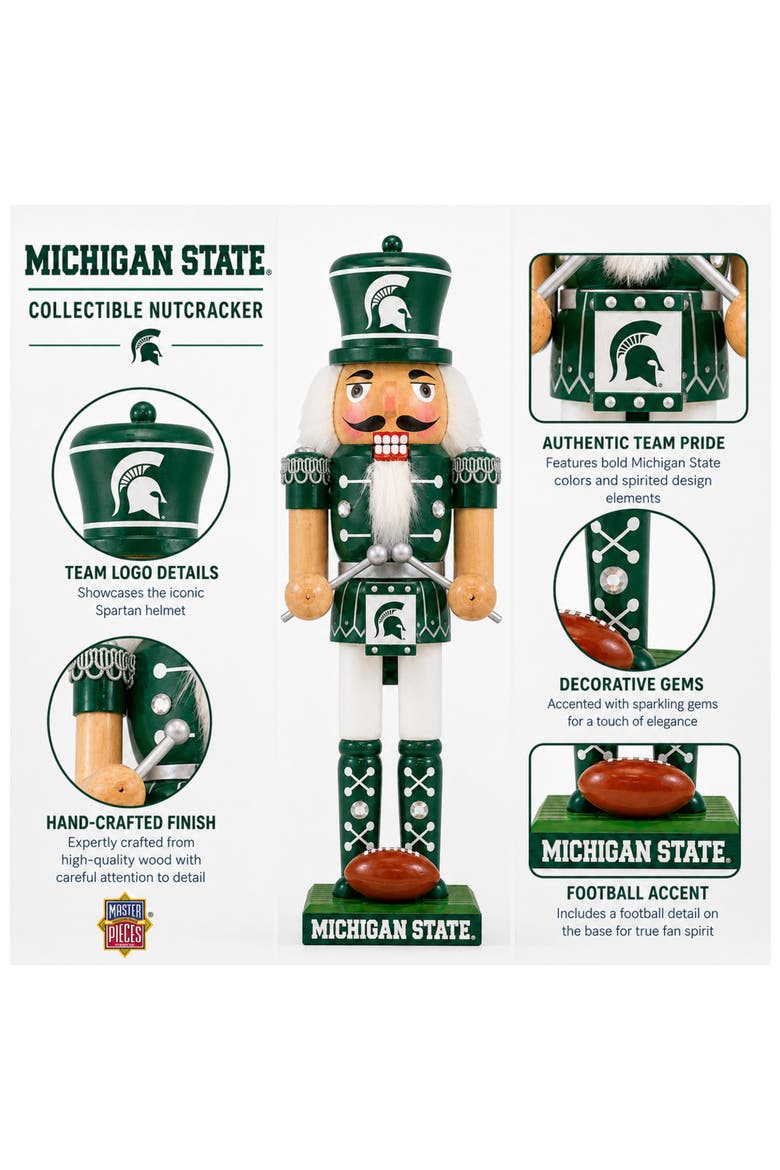 Michigan State Collectible Nutcracker, Alternate, color, Multicolor