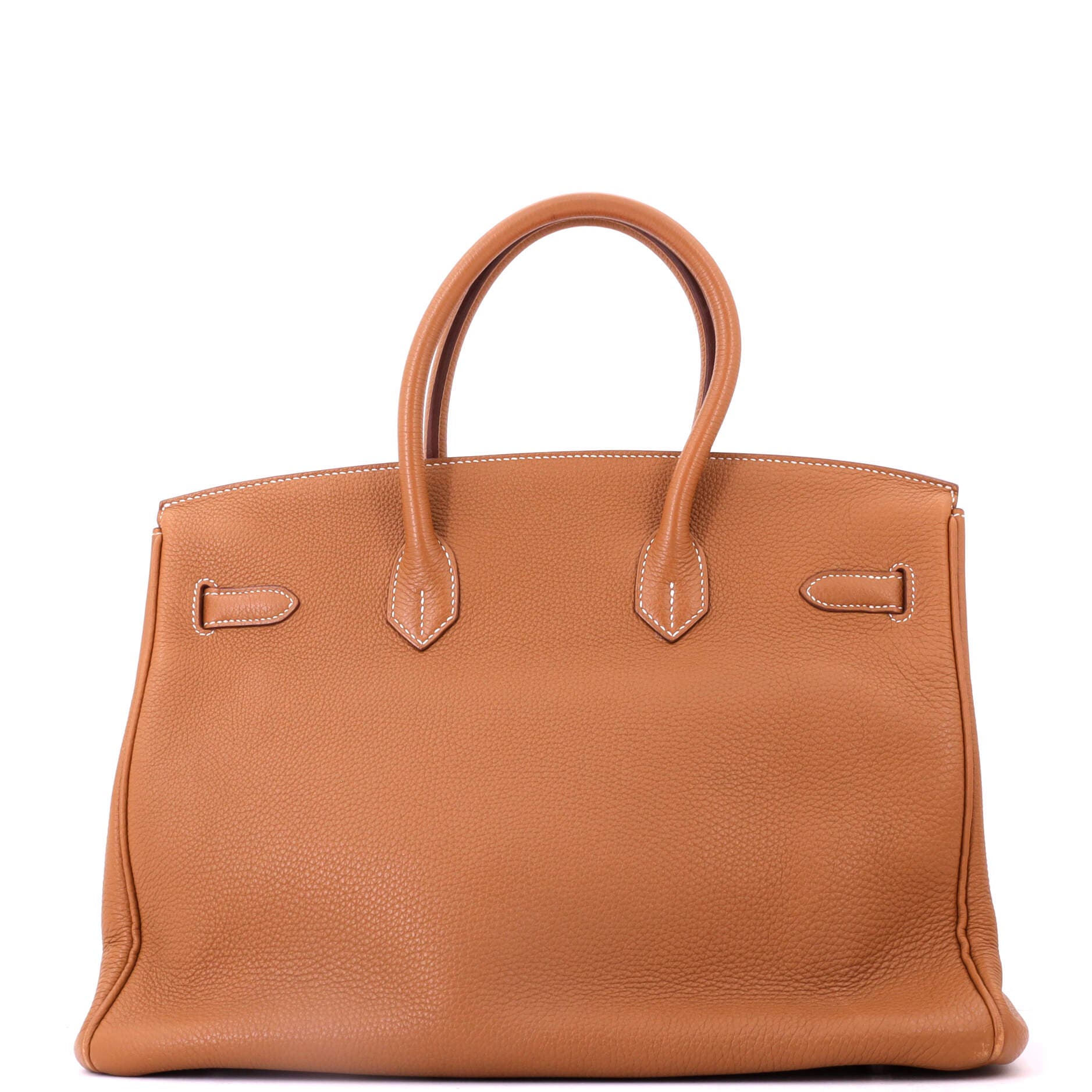 Birkin Handbag Brown Togo with Palladium Hardware 35, Alternate, color, Metallic Gold