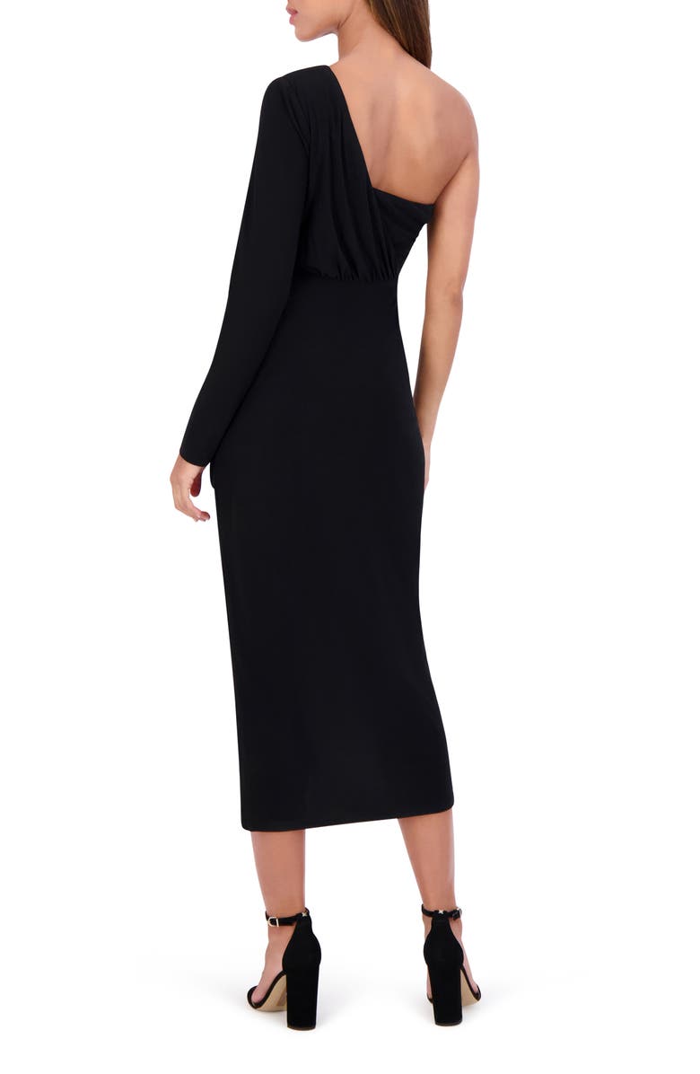 Siena One Sleeve Jersey Midi Dress, Alternate, color, Black