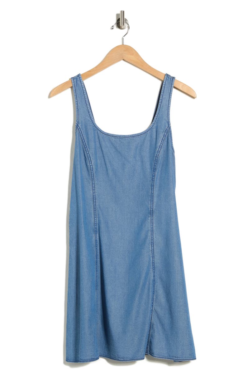 Madewell Fit & Flare Denim Dress, Alternate, color,