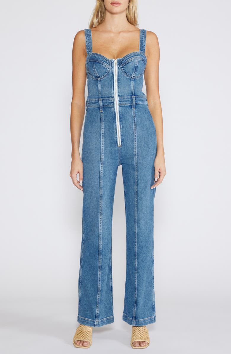 ÉTICA Anna Bustier Denim Jumpsuit, Main, color, 