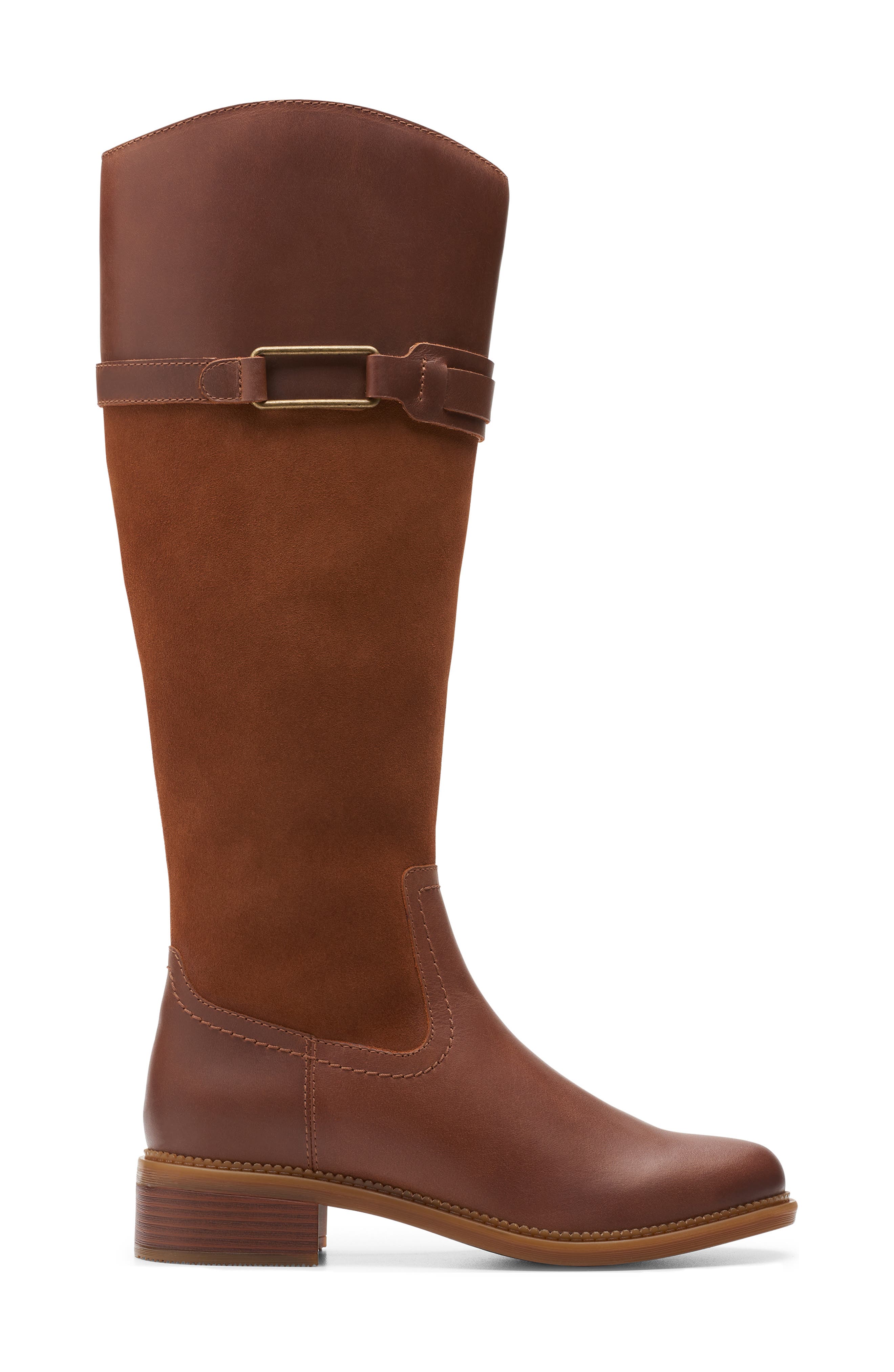 Clarks<sup>®</sup> Maye Carly Buckle Strap Boot, Alternate, color, Tan