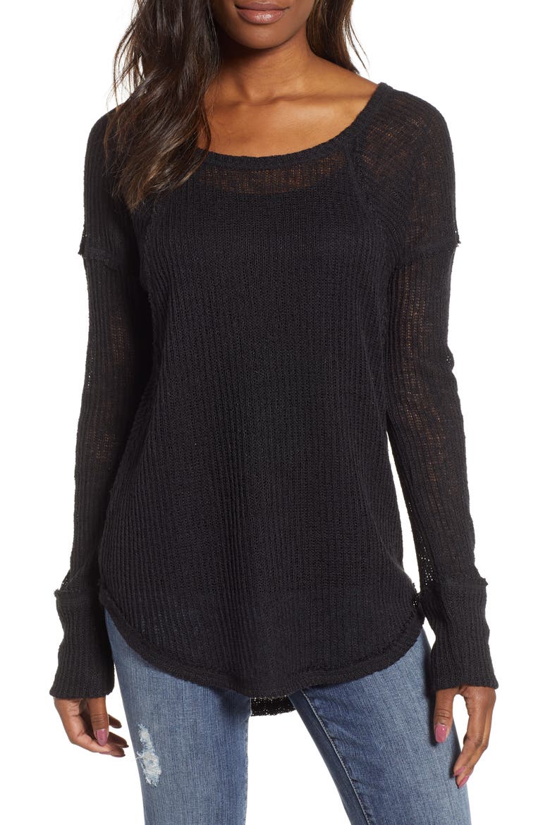 Seamed Open Top, Main, color, BLACK