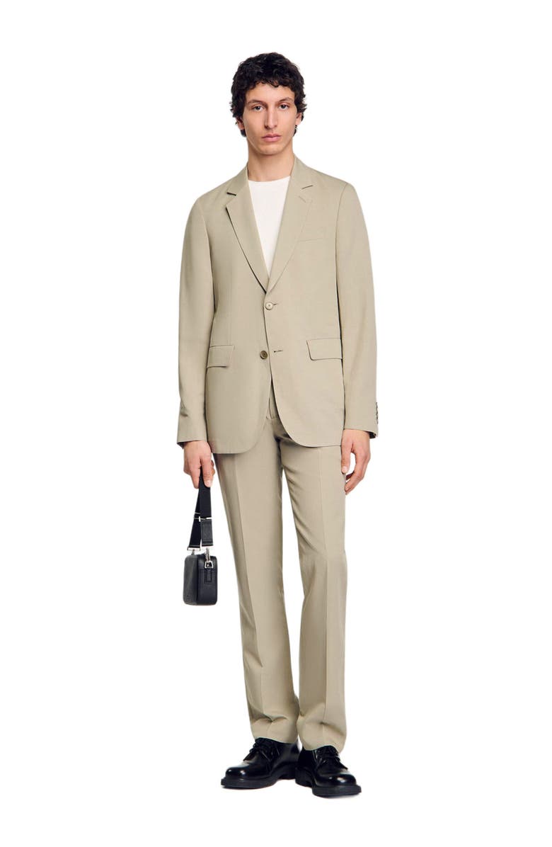 SANDRO Suit jacket, Alternate, color, Light Kaki.
