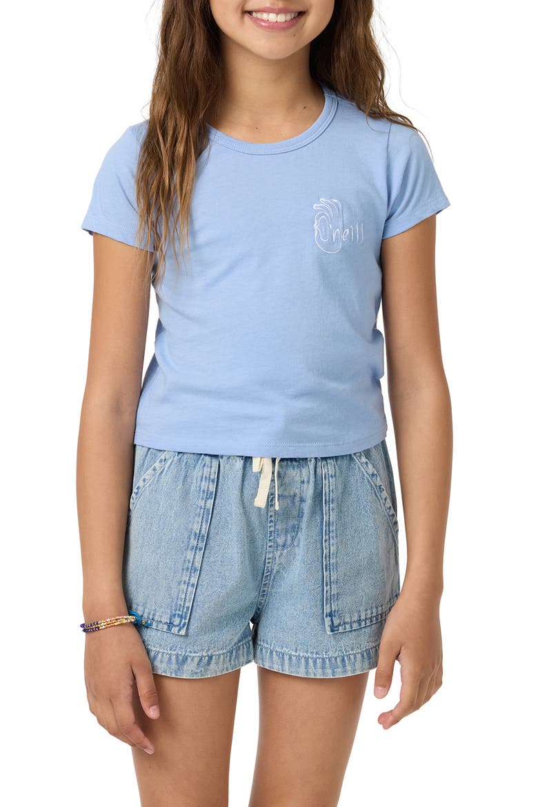 Kids' Okeedoke Willa Skimmer Cotton Graphic T-Shirt, Main, color, BLUE GLASS