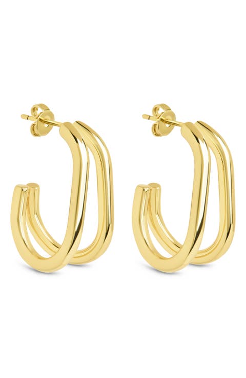 Elliana Suspender Hoop Earrings
