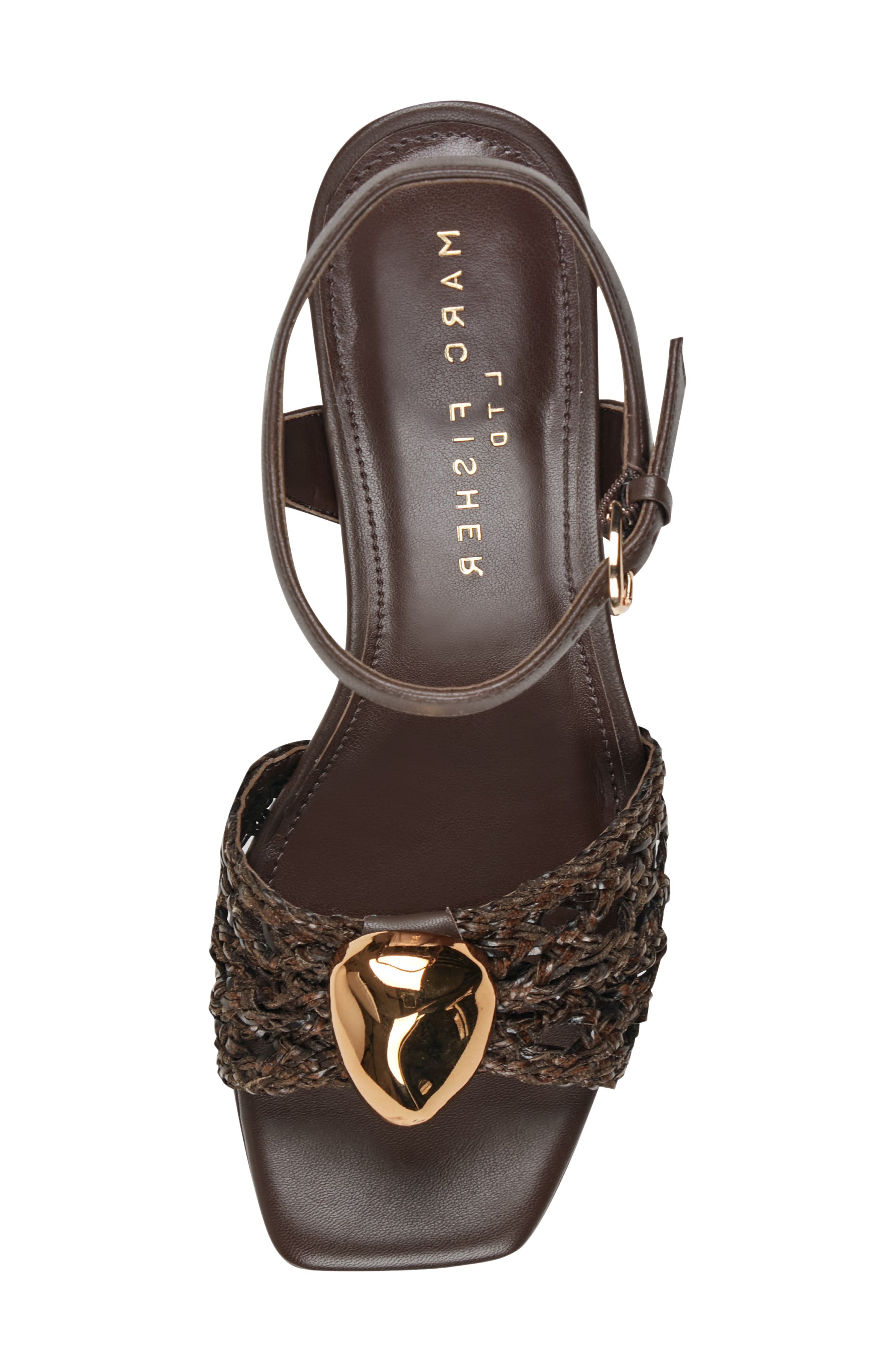 Marc Fisher LTD Cabell Ankle Strap Platform Sandal, Alternate, color, Dark Brown