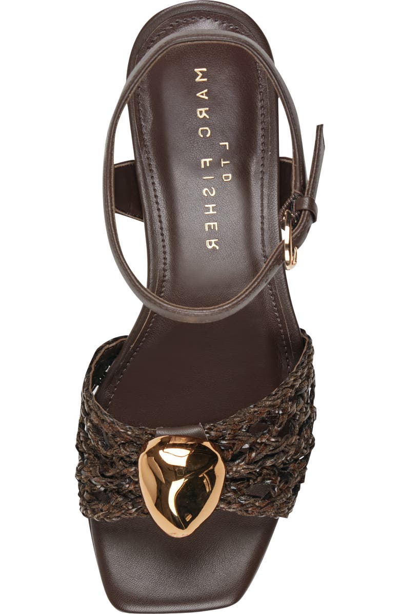 Marc Fisher LTD Cabell Ankle Strap Platform Sandal, Alternate, color, Dark Brown