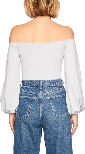 Susana Monaco popular White off the shoulder blouse