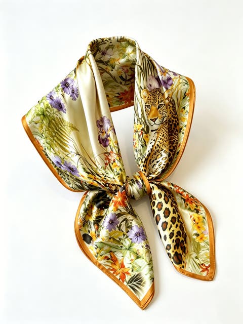 Pure Silk Floral Scarf