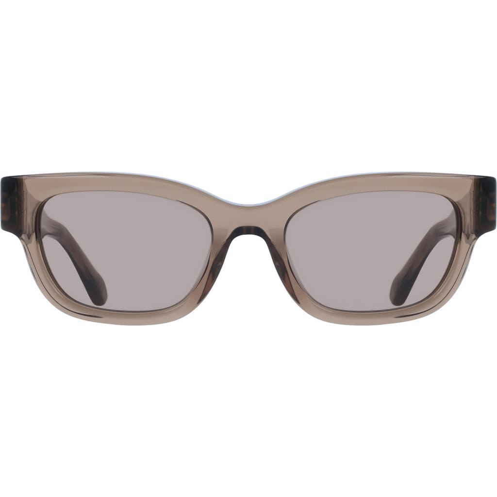 Ferragamo Gancino Rectangle Acetate Sunglasses In Transparent Brown