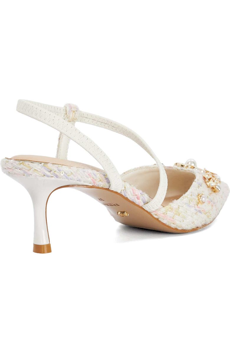 Dune London Dyana Pointed Toe Pump, Alternate, color, White Multi