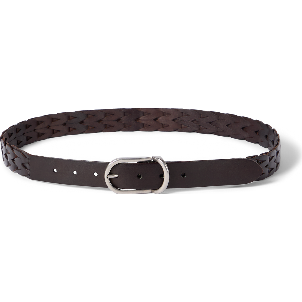 Brunello Cucinelli Braided leather belt in Rust Brown at Nordstrom, Size 90
