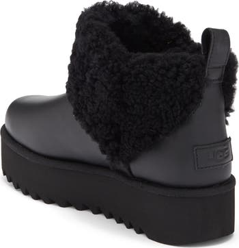 Ultra Mini Alina Curled Genuine Shearling Platform Boot