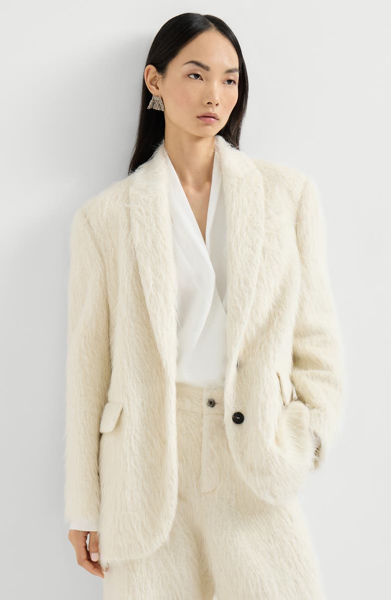 Brunello Cucinelli Wispy alpaca blazer, Alternate, color, Panama