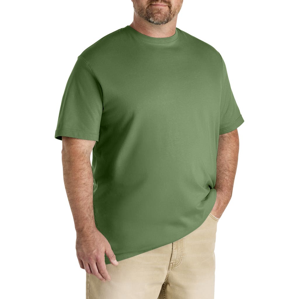 Harbor Bay By Dxl Big & Tall Moisture-wicking Jersey T-shirt In Green