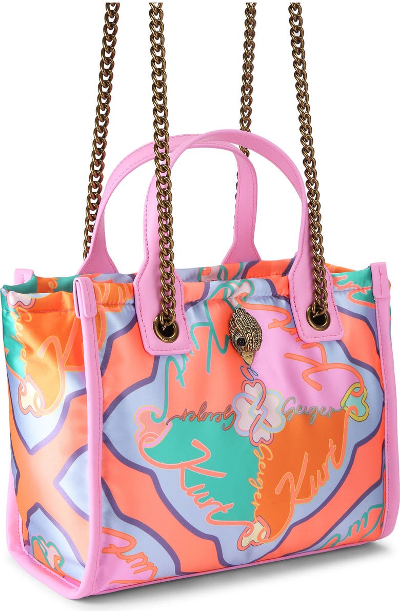 Kurt Geiger London Small Hoxton Print Shopper Bag, Alternate, color, Pink