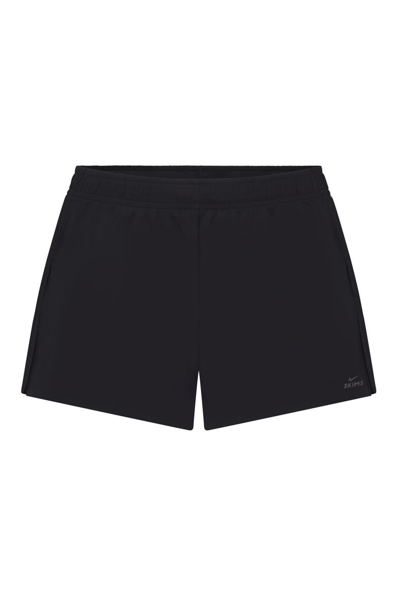 Stretch Nylon Runner Shorts, Alternate, color, NSKM OBSIDIAN
