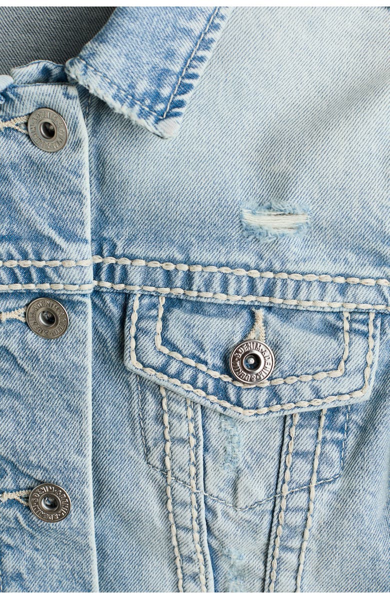 H&M Denim Jacket, Alternate, color, Light Denim Blue