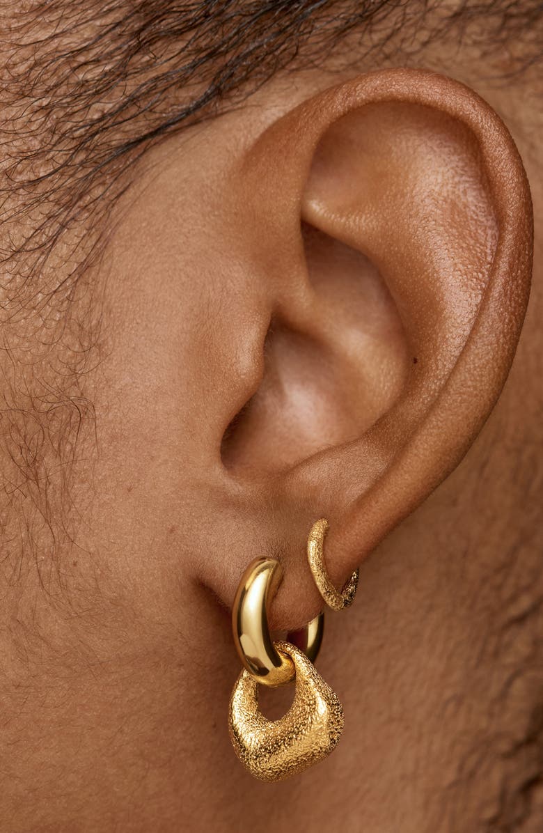 Monica Vinader Antica Texture Pendant, Alternate, color, 18Ct Gold Vermeil