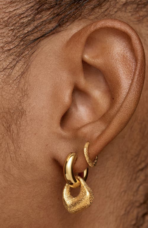 Monica Vinader Antica Texture Pendant In Gold