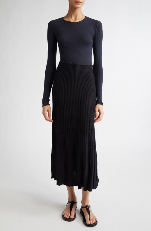 FFORME FFORME FITTED LONG SLEEVE STRETCH SILK TOP