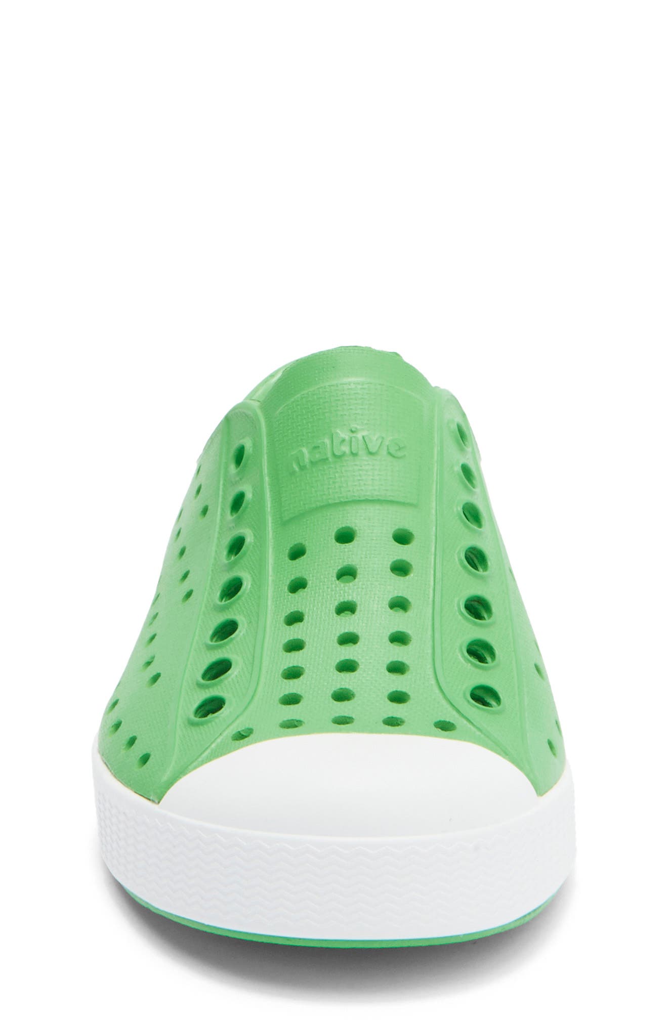 Native Shoes Kids' Jefferson Water Friendly Slip-On Sneaker, Alternate, color, Grasshopper Green/ Shell White