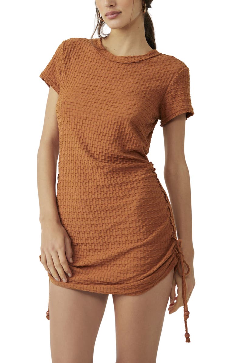 Free People free-est Tate Side Tie Minidress, Alternate, color, 