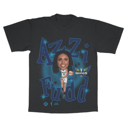 Unisex Playa Society Azzi Fudd Black Dallas Wings Player T-Shirt