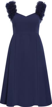 City Chic Roselyn Fit & Flare Stretch Crepe Cocktail Dress