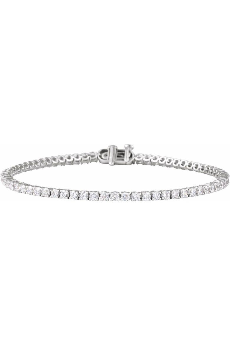 3 CT Lab-Grown Diamond Tennis Bracelet in 14K Gold, Main, color, White