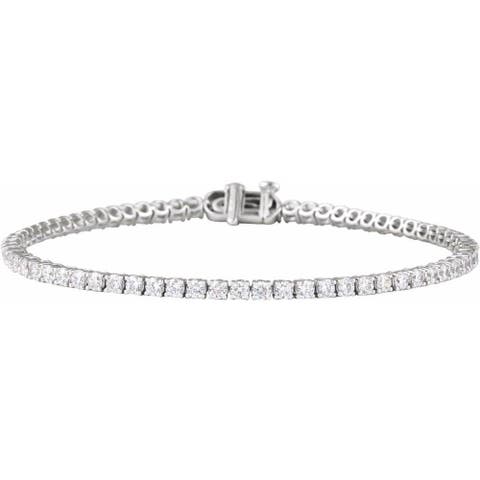 3 CT Lab-Grown Diamond Tennis Bracelet in 14K Gold